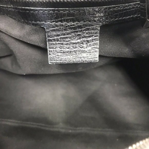 GUCCI Black Hobo Bag W/ Customized Vintage Bee - Picture 3 of 8